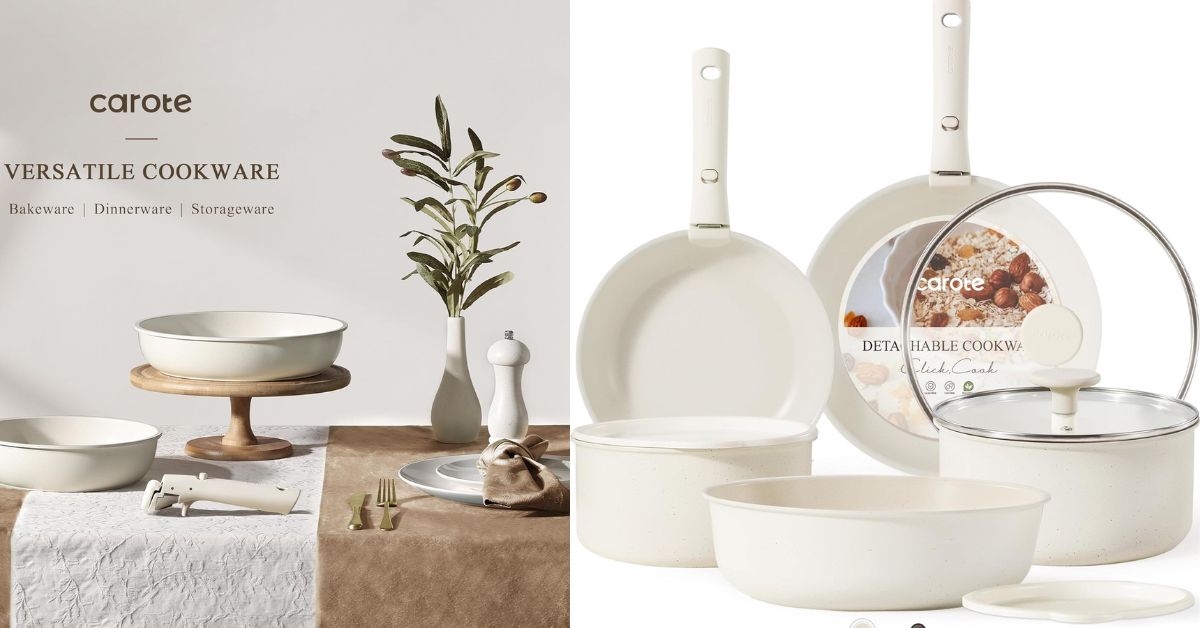 CAROTE 11 Piece Nonstick Cookware Set