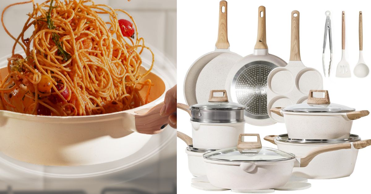 CAROTE 21-Piece Nonstick Granite