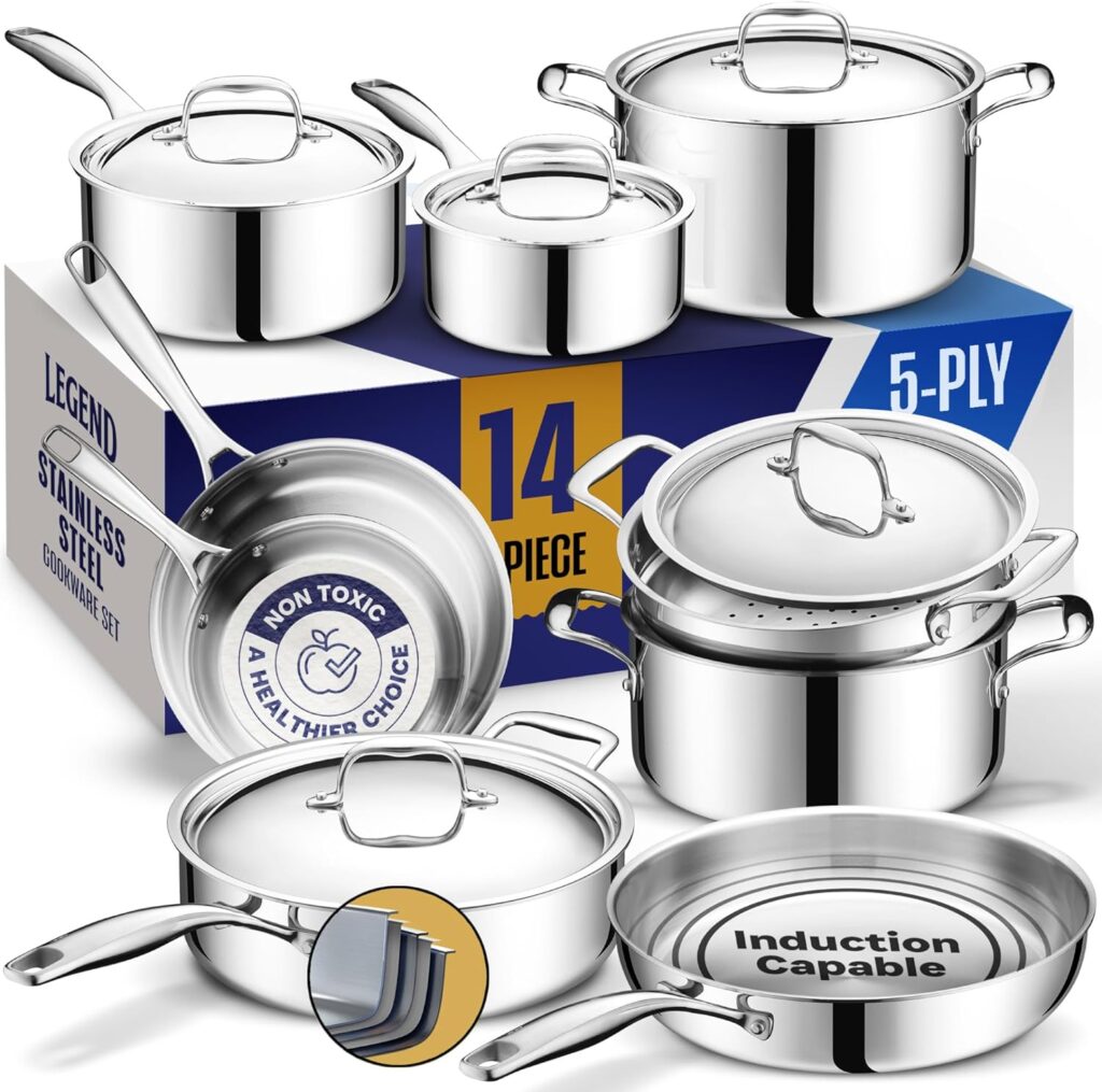 Legend 5 Ply Stainless Steel Cookware: Ultimate Durability