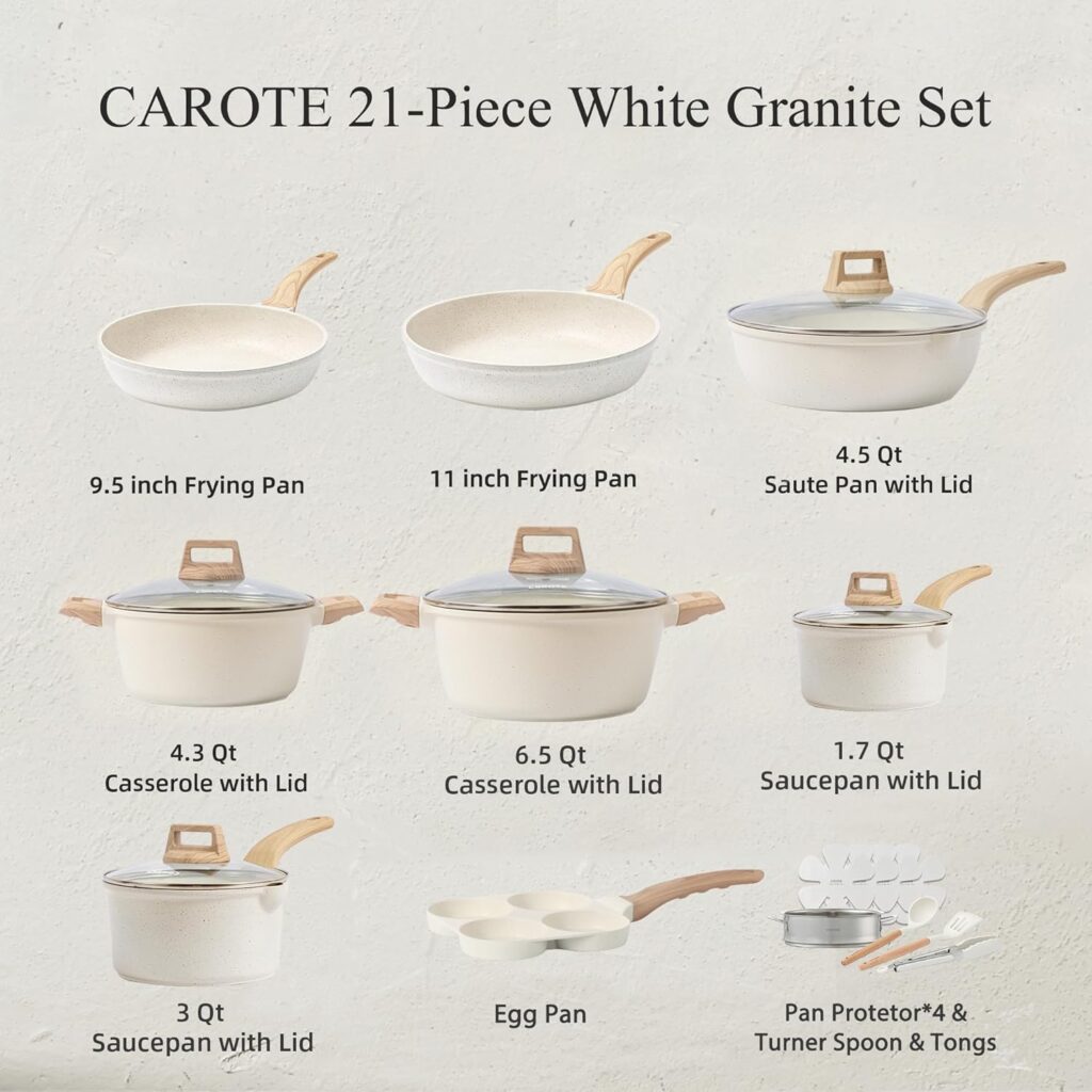 Carote 21Pcs Pots and Pans Set: Unleash Culinary Magic!