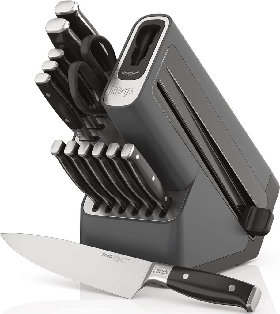 Ninja Never Dull Knife Set 14 Piece slice with Precision. Ninja Never Dull Knife Set 14 Piece slice with Precision.