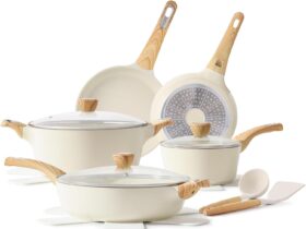 Sensarte Nonstick Ceramic Cookware Set 14-Piece Kitchen Must-Have!