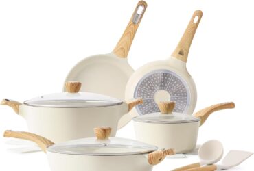 Sensarte Nonstick Ceramic Cookware Set 14-Piece Kitchen Must-Have!
