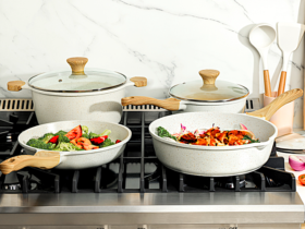Sensarte Nonstick Ceramic Cookware Set 13-Piece: Sizzle in Style!