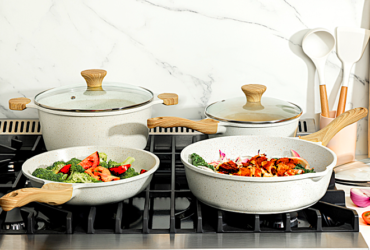 Sensarte Nonstick Ceramic Cookware Set 13-Piece: Sizzle in Style!