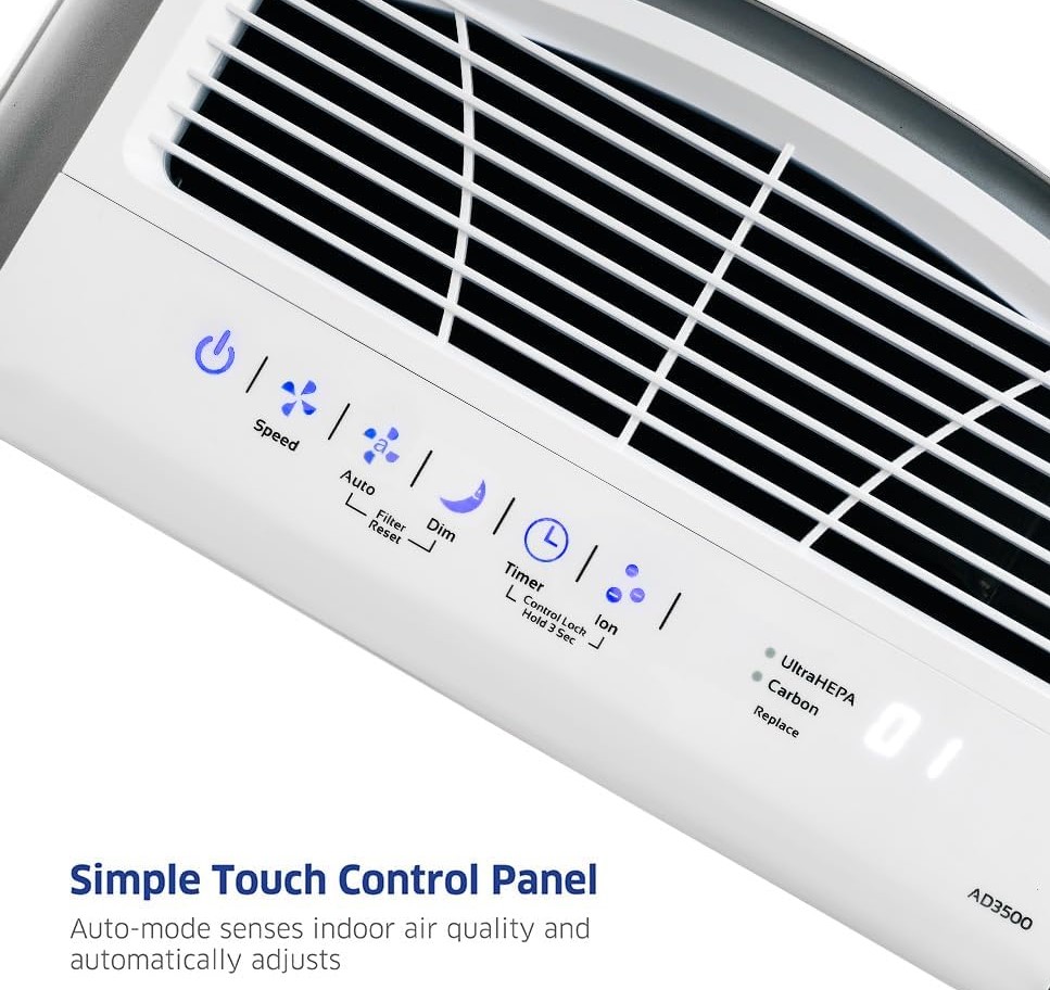 Airdoctor ad3500 with a simple control panel Airdoctor ad3500 with a simple control panel