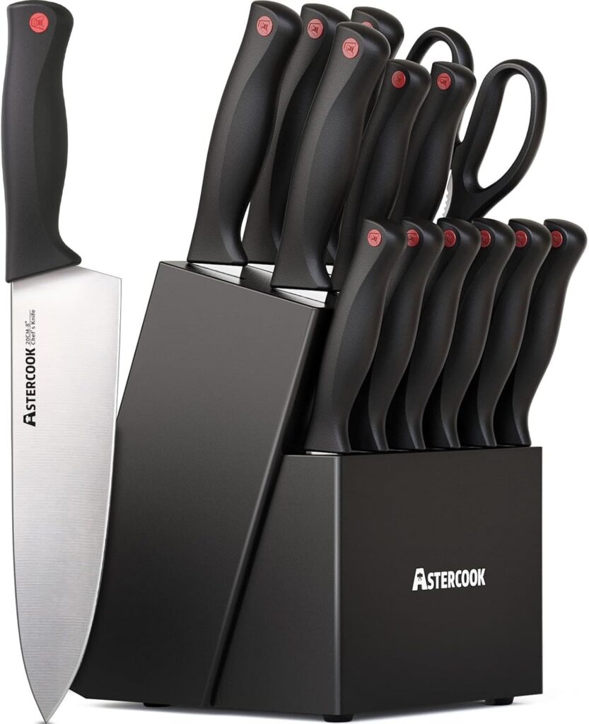 Astercook knife set 15 pieces Astercook knife set 15 pieces
