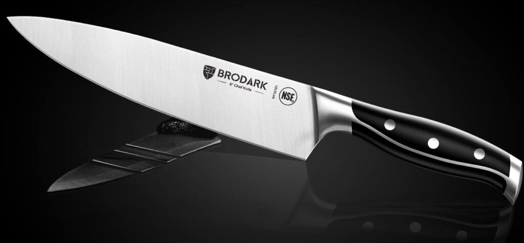 Brodark Kitchen Knife Set with Block stainless steel German model Brodark Kitchen Knife Set with Block stainless steel German model