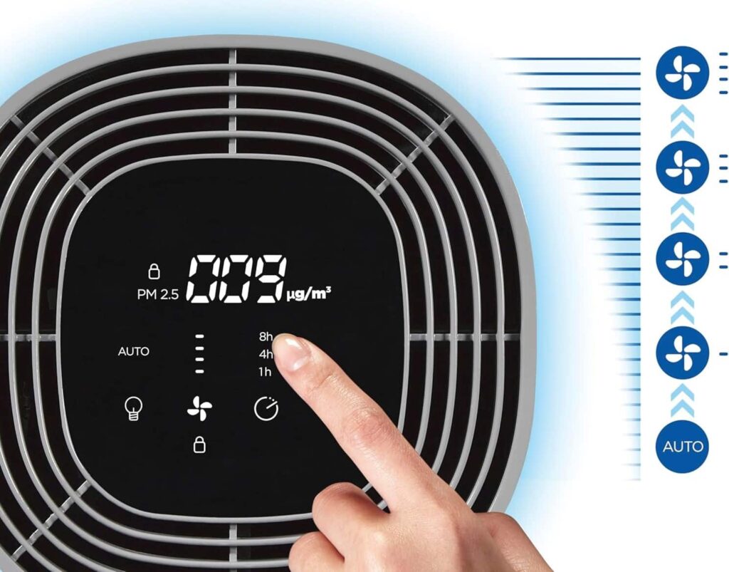 Clorox Medium Room Air Purifier easy control interface Clorox Medium Room Air Purifier easy control interface