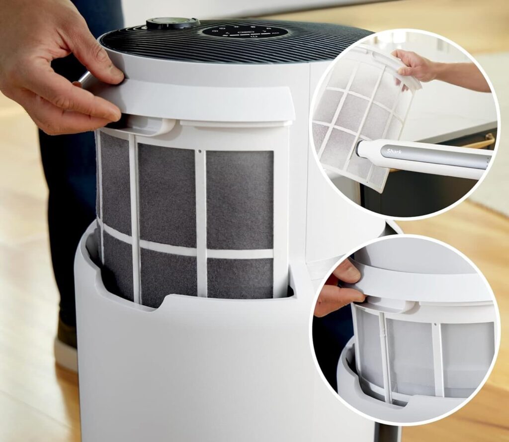 The Shark HP302 Air Purifier is easy to replace the filter and easy to clean The Shark HP302 Air Purifier is easy to replace the filter and easy to clean