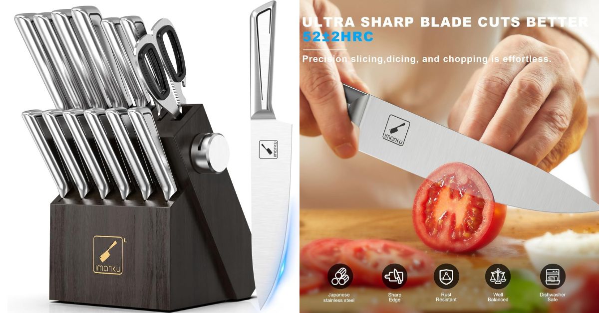 imarku G14 Knife Sets With Block